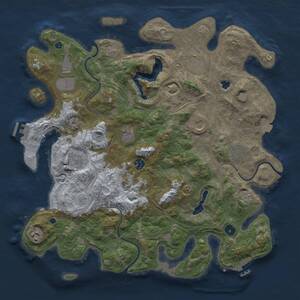 Thumbnail Rust Map: Procedural Map, Size: 4250, Seed: 1118100819, 15 Monuments