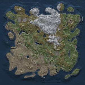 Thumbnail Rust Map: Procedural Map, Size: 4250, Seed: 54068886, 16 Monuments