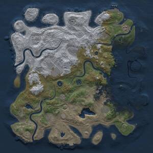 Thumbnail Rust Map: Procedural Map, Size: 4300, Seed: 2020467623, 16 Monuments