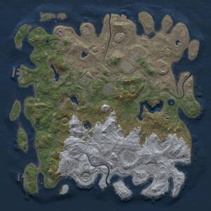 Thumbnail Rust Map: Procedural Map, Size: 4500, Seed: 169420, 15 Monuments