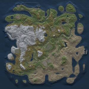 Thumbnail Rust Map: Procedural Map, Size: 4500, Seed: 653245788, 15 Monuments