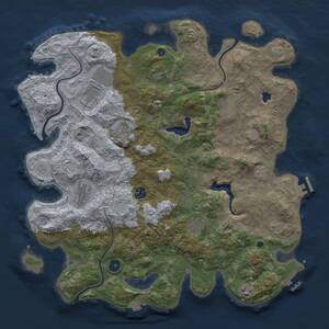 Thumbnail Rust Map: Procedural Map, Size: 4200, Seed: 651476255, 15 Monuments