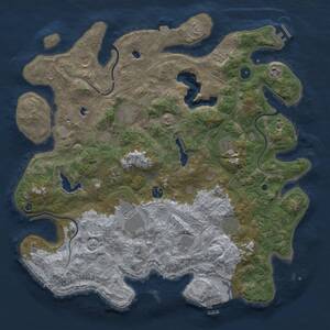 Thumbnail Rust Map: Procedural Map, Size: 4500, Seed: 2010065403, 16 Monuments