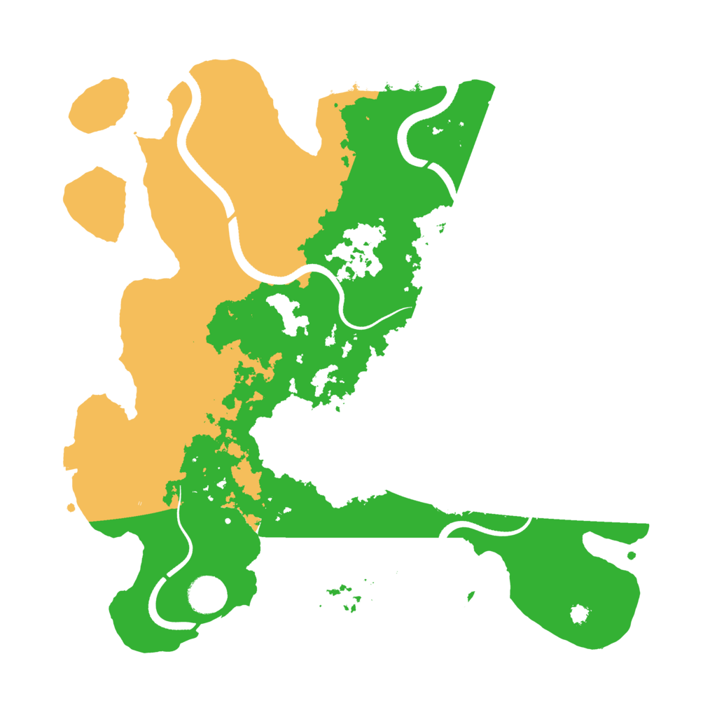 Biome Rust Map: Procedural Map, Size: 3500, Seed: 49984