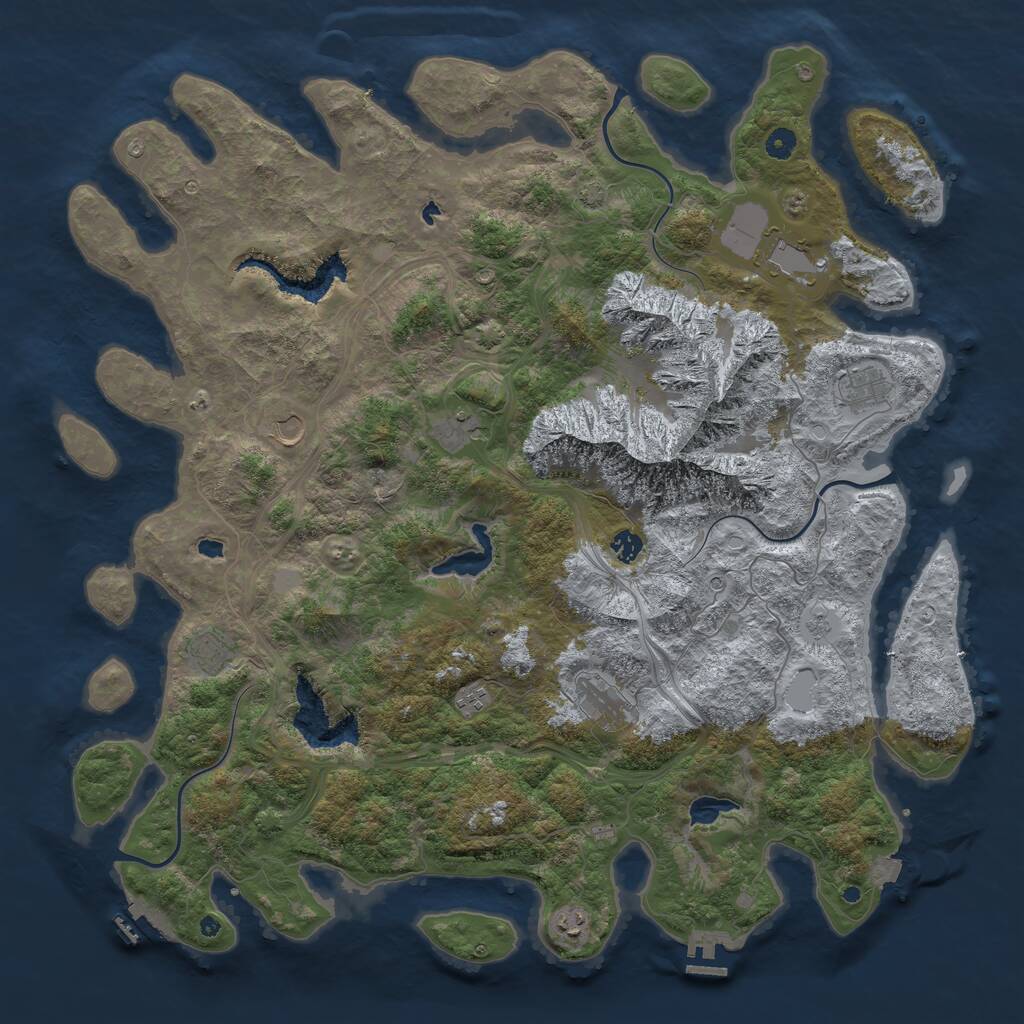 Rust Map: Procedural Map, Size: 5000, Seed: 967200820, 15 Monuments