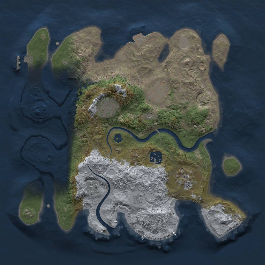 Rust Map: Procedural Map, Size: 3000, Seed: 1444900051, 10 Monuments