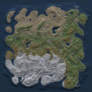 Thumbnail Rust Map: Procedural Map, Size: 4500, Seed: 1247381756, 15 Monuments