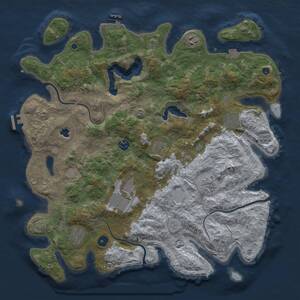 Thumbnail Rust Map: Procedural Map, Size: 4200, Seed: 187741757, 14 Monuments