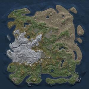 Thumbnail Rust Map: Procedural Map, Size: 4500, Seed: 72233347, 15 Monuments