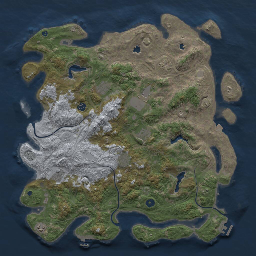 Rust Map: Procedural Map, Size: 4500, Seed: 72233347, 15 Monuments