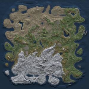 Thumbnail Rust Map: Procedural Map, Size: 5000, Seed: 201865072, 17 Monuments