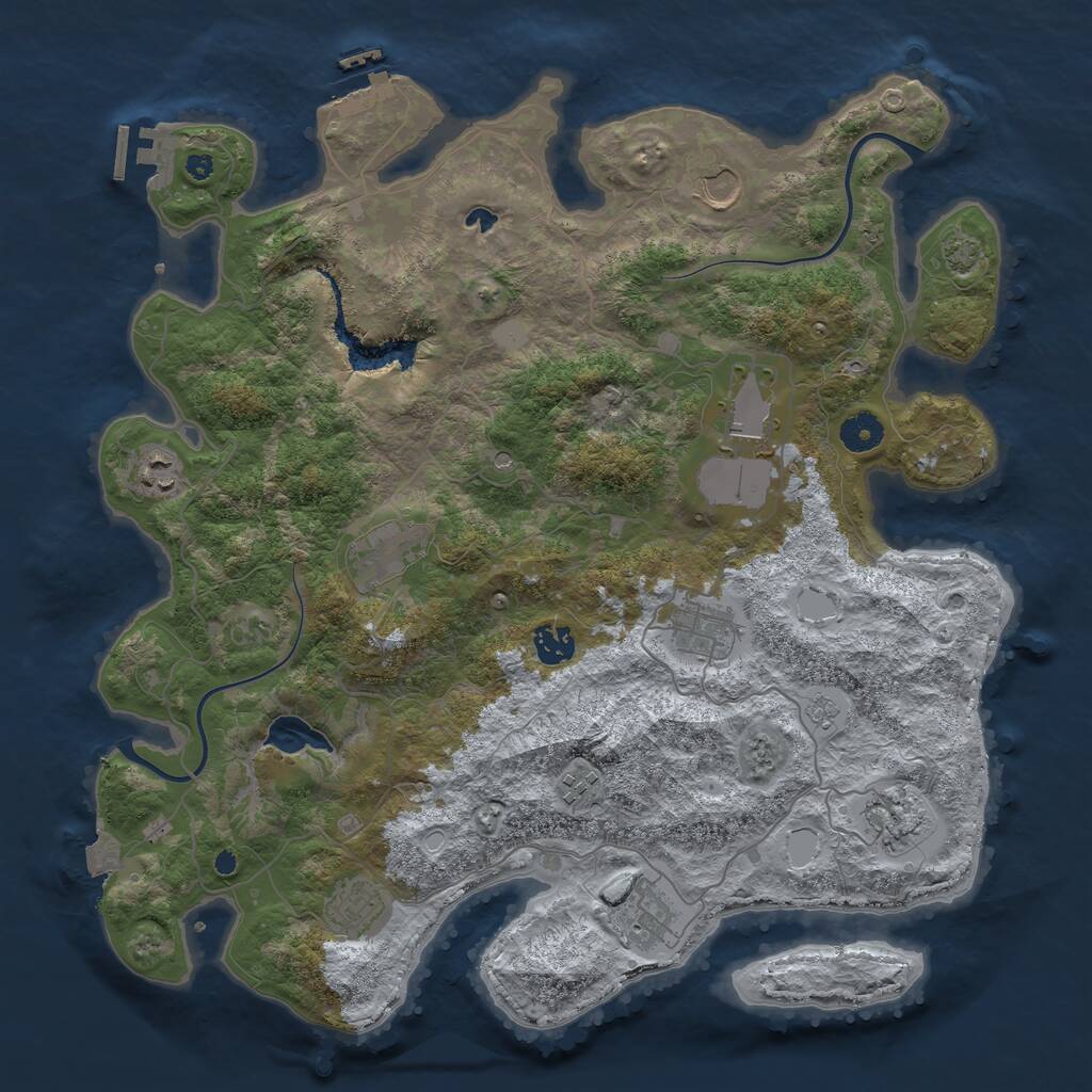Rust Map: Procedural Map, Size: 4000, Seed: 1479919823, 16 Monuments