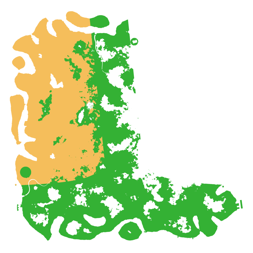 Biome Rust Map: Procedural Map, Size: 6000, Seed: 1629