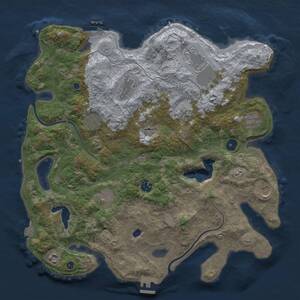 Thumbnail Rust Map: Procedural Map, Size: 4000, Seed: 1982359629, 16 Monuments