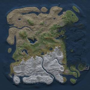 Thumbnail Rust Map: Procedural Map, Size: 4500, Seed: 179123280, 16 Monuments