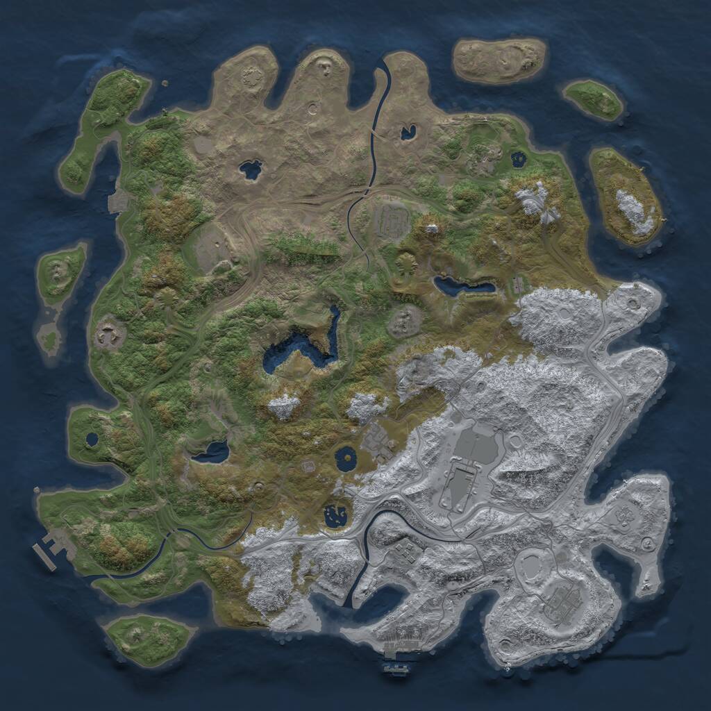 Rust Map: Procedural Map, Size: 4500, Seed: 157367, 15 Monuments