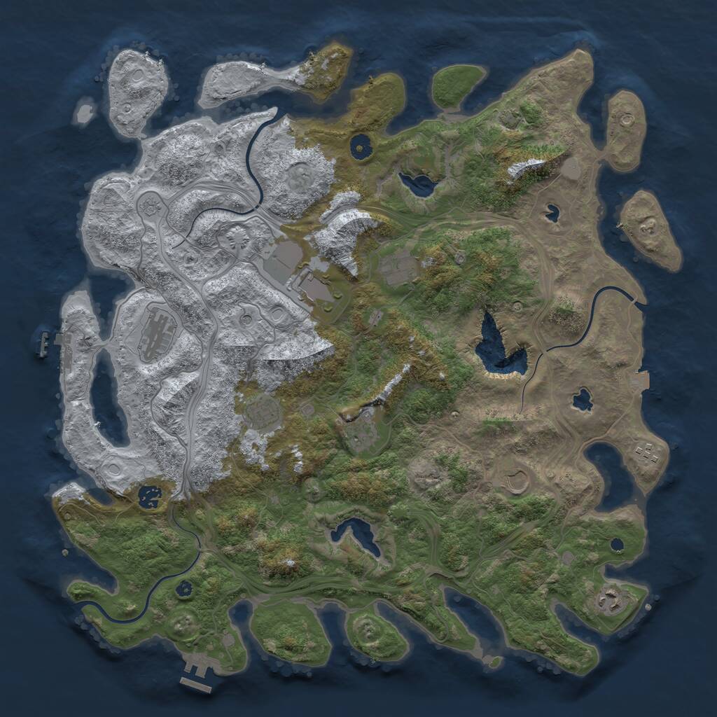 Rust Map: Procedural Map, Size: 4500, Seed: 1779593424, 15 Monuments
