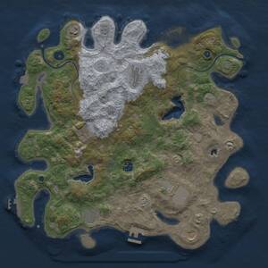 Thumbnail Rust Map: Procedural Map, Size: 4000, Seed: 1921063930, 14 Monuments