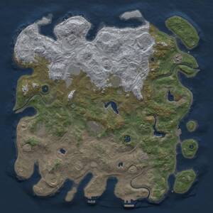Thumbnail Rust Map: Procedural Map, Size: 4500, Seed: 2027063400, 16 Monuments