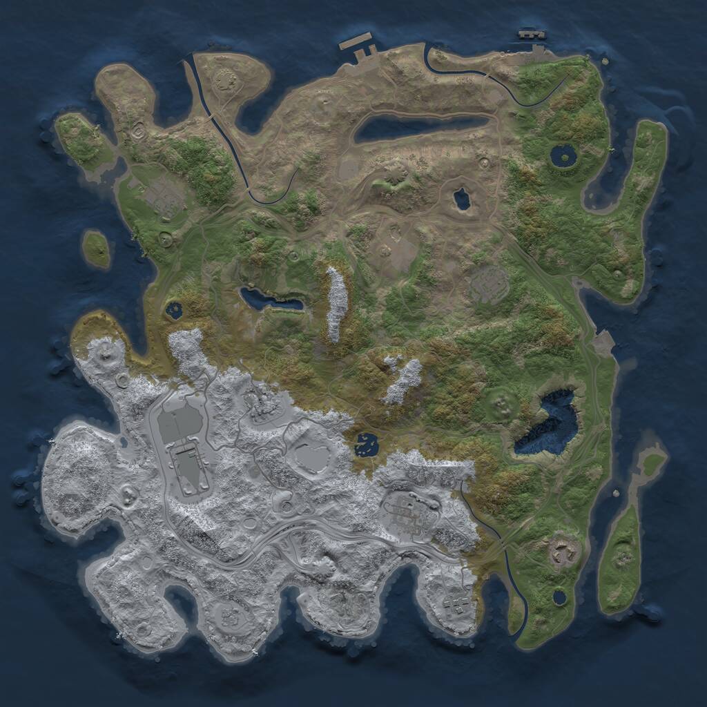 Rust Map: Procedural Map, Size: 4250, Seed: 1605241523, 15 Monuments