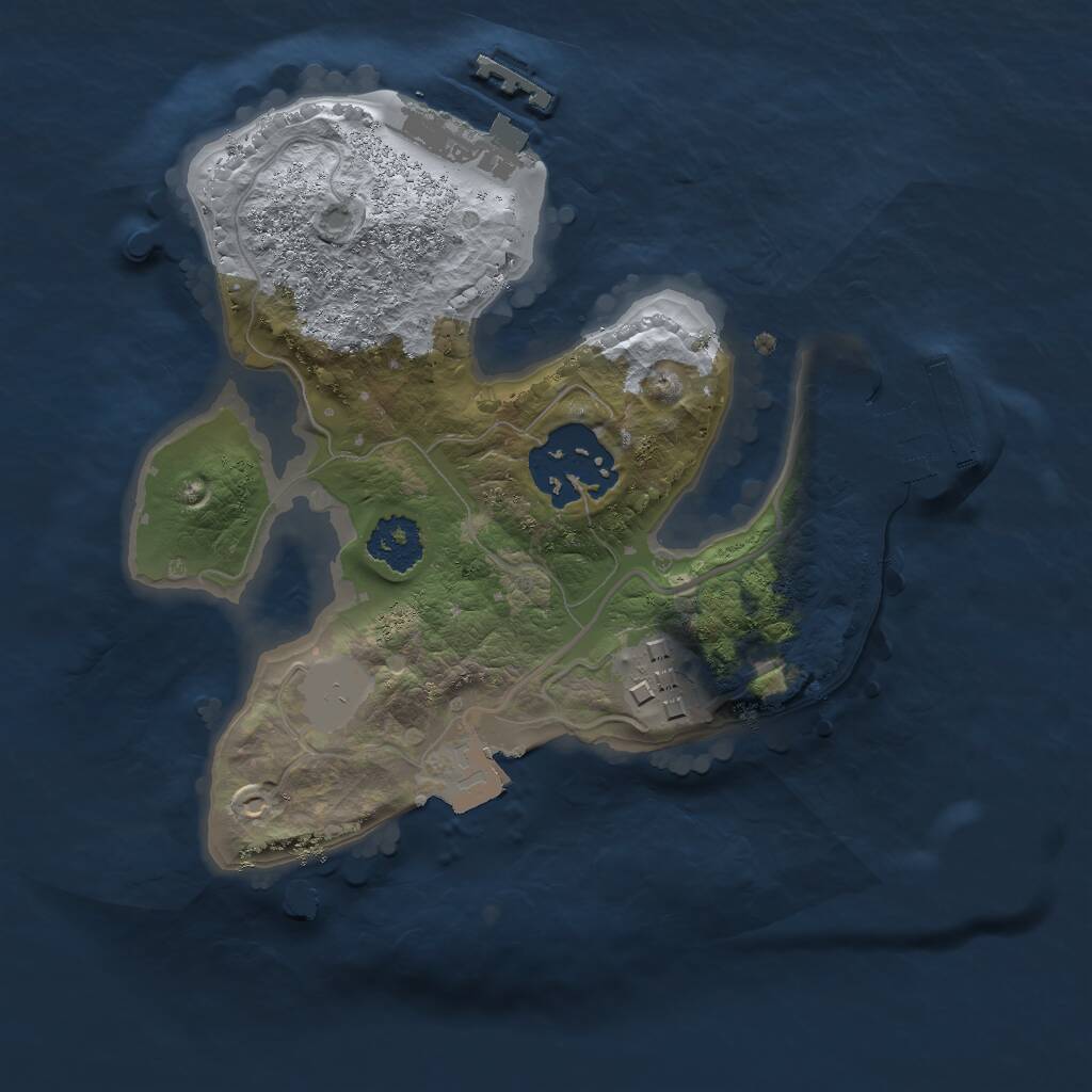 Rust Map: Procedural Map, Size: 2000, Seed: 662698606, 5 Monuments