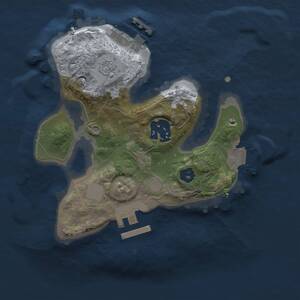 Thumbnail Rust Map: Procedural Map, Size: 2000, Seed: 662698606, 5 Monuments