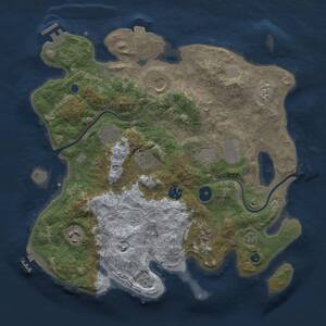 Thumbnail Rust Map: Procedural Map, Size: 3500, Seed: 297311817, 13 Monuments