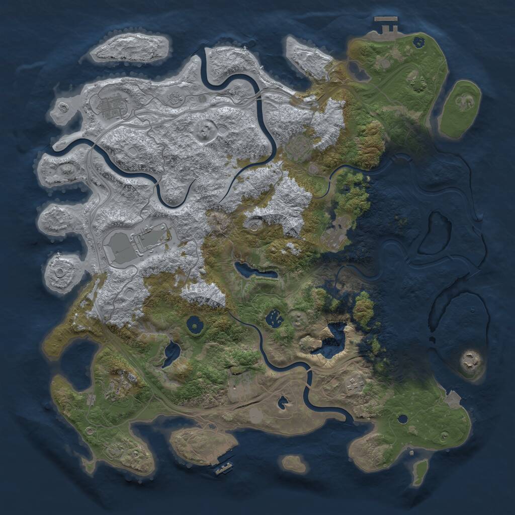 Rust Map: Procedural Map, Size: 4500, Seed: 192378201, 15 Monuments