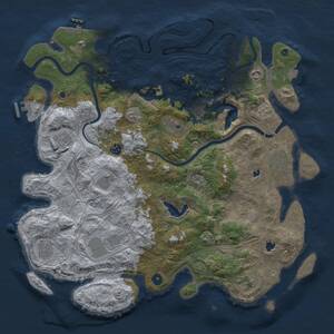 Thumbnail Rust Map: Procedural Map, Size: 4500, Seed: 610774529, 16 Monuments