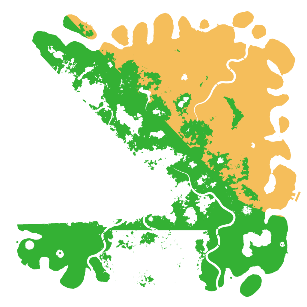 Biome Rust Map: Procedural Map, Size: 6000, Seed: 1157340466