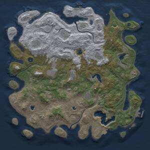 Thumbnail Rust Map: Procedural Map, Size: 4500, Seed: 1949186769, 16 Monuments