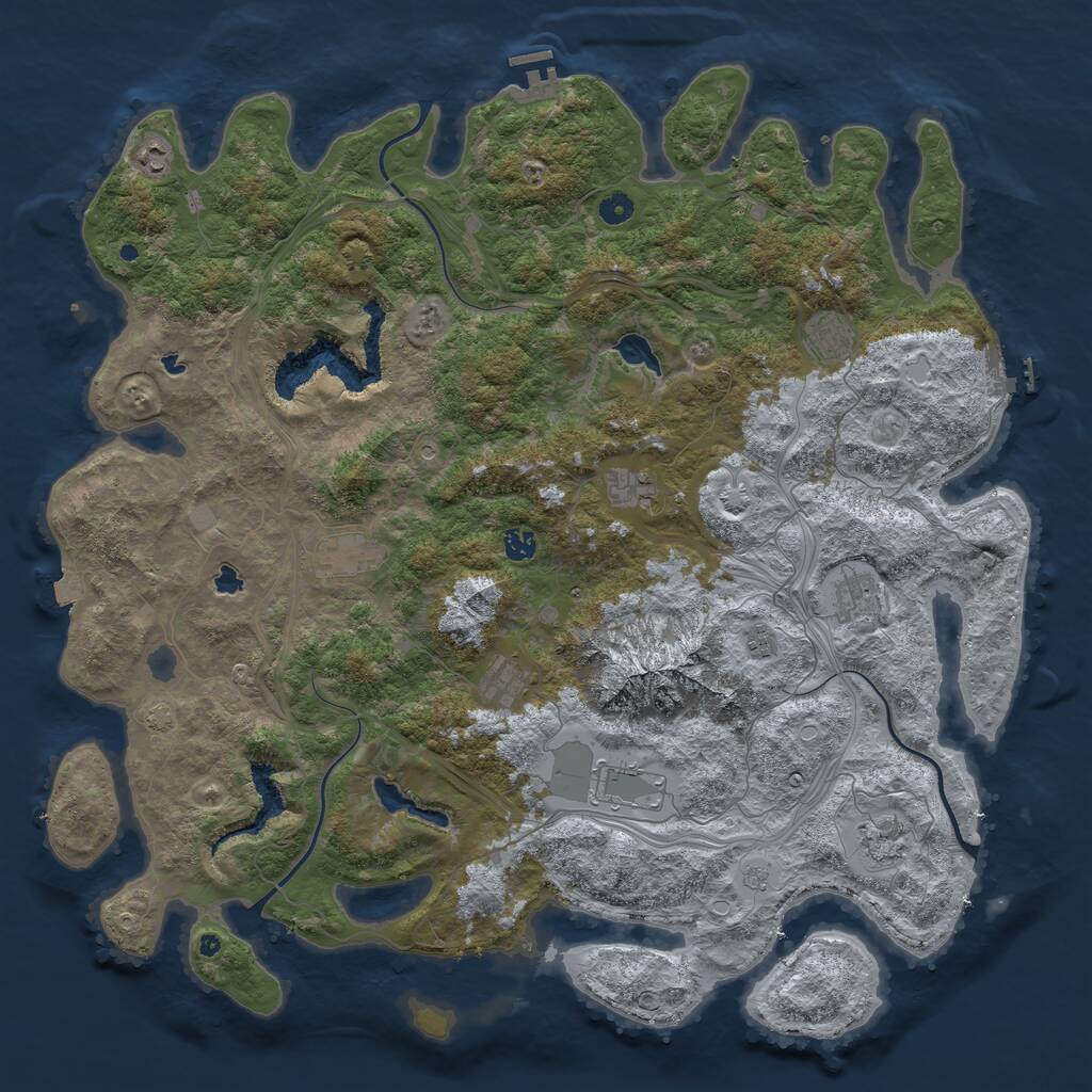 Rust Map: Procedural Map, Size: 5000, Seed: 798007170, 16 Monuments