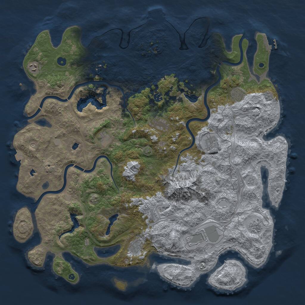 Rust Map: Procedural Map, Size: 5000, Seed: 798007170, 16 Monuments