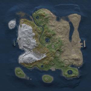 Thumbnail Rust Map: Procedural Map, Size: 2800, Seed: 646006259, 8 Monuments