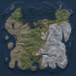 Thumbnail Rust Map: Procedural Map, Size: 3900, Seed: 865855352, 16 Monuments