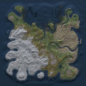 Thumbnail Rust Map: Procedural Map, Size: 3700, Seed: 1530127518, 14 Monuments