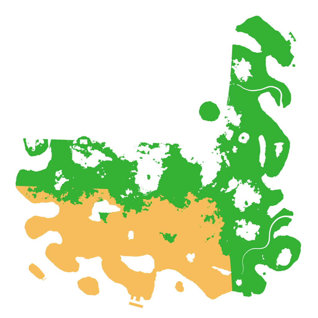 Biome Rust Map: Procedural Map, Size: 4500, Seed: 13601
