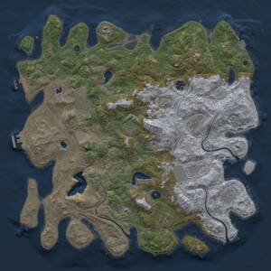 Thumbnail Rust Map: Procedural Map, Size: 4500, Seed: 982186518, 15 Monuments