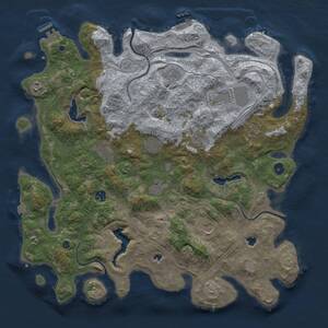 Thumbnail Rust Map: Procedural Map, Size: 4500, Seed: 275493504, 17 Monuments