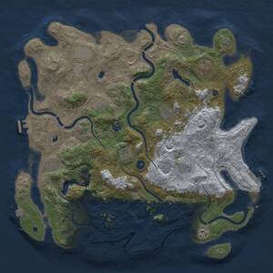 Thumbnail Rust Map: Procedural Map, Size: 4500, Seed: 2005636387, 17 Monuments