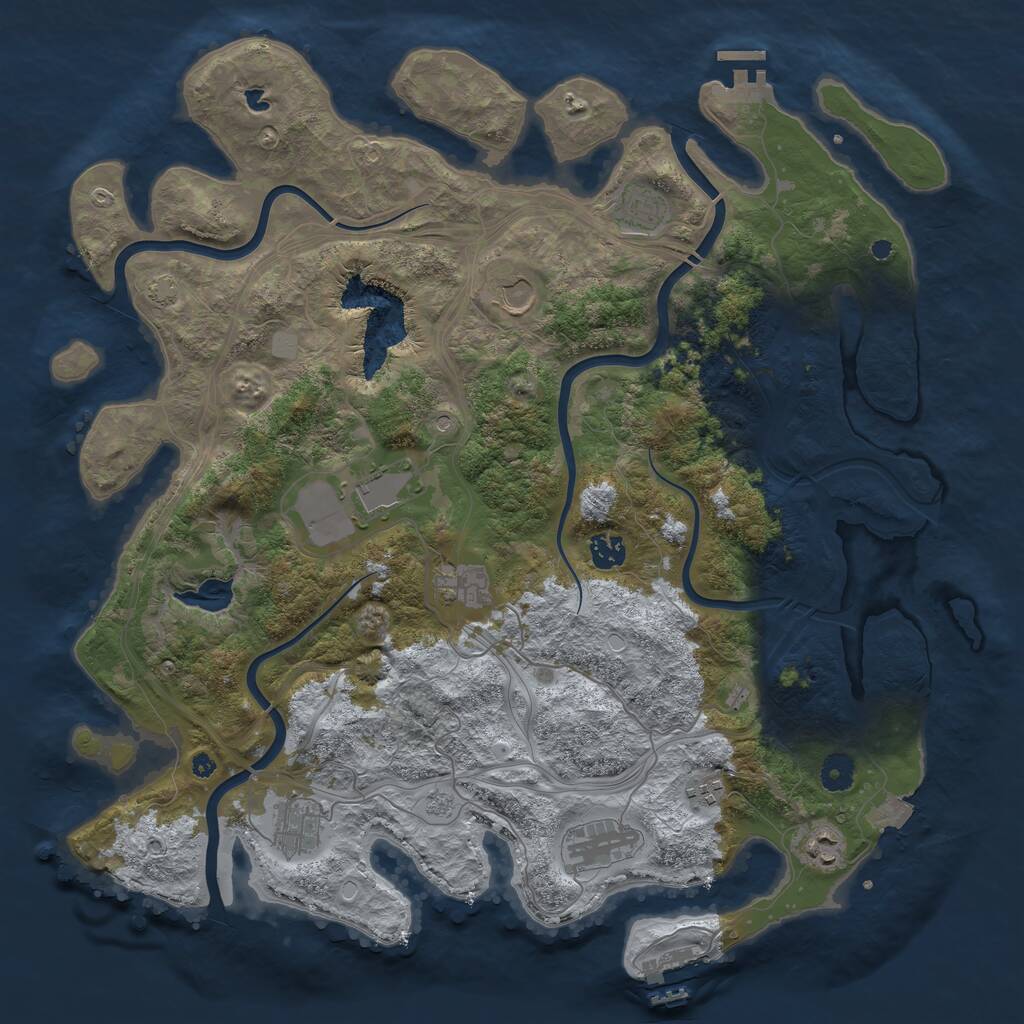 Rust Map: Procedural Map, Size: 4250, Seed: 724957754, 15 Monuments