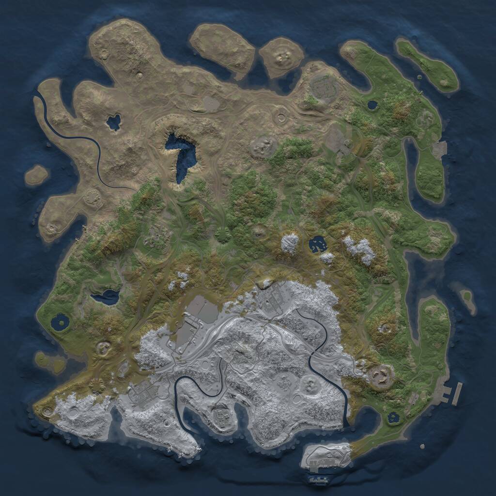Rust Map: Procedural Map, Size: 4250, Seed: 724957754, 15 Monuments