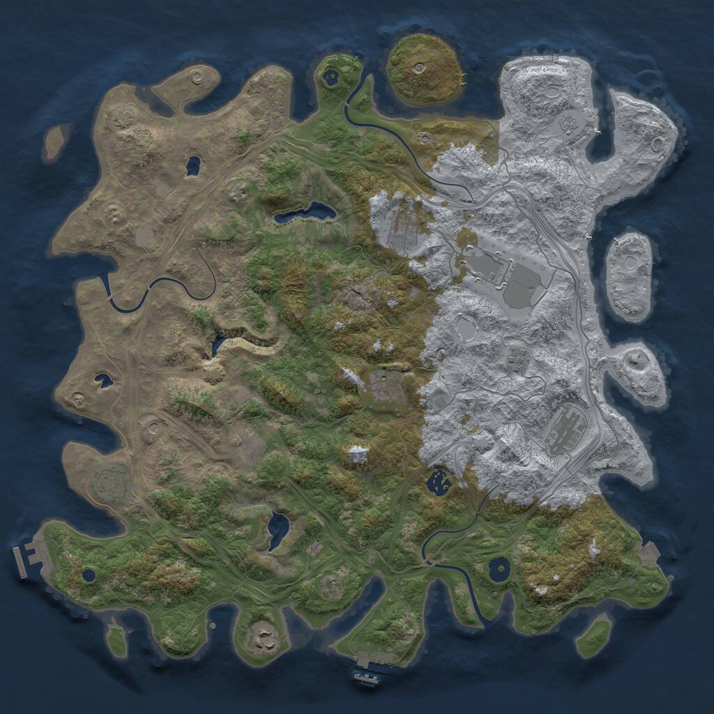 Rust Map: Procedural Map, Size: 4500, Seed: 1731113972, 15 Monuments
