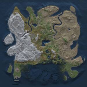 Thumbnail Rust Map: Procedural Map, Size: 4000, Seed: 1615153691, 16 Monuments