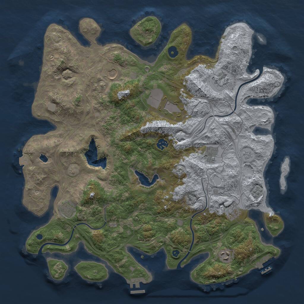 Rust Map: Procedural Map, Size: 4250, Seed: 1318525, 15 Monuments