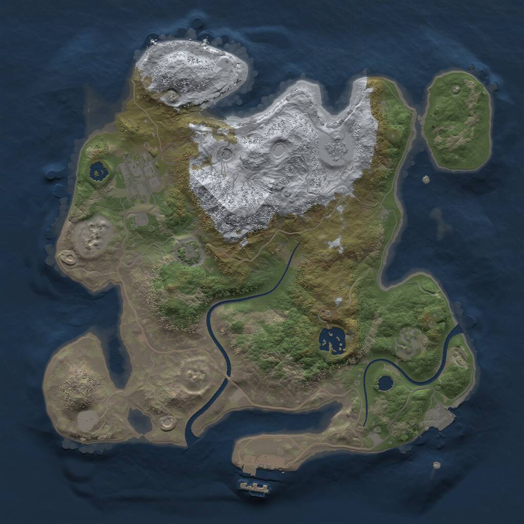 Rust Map: Procedural Map, Size: 2800, Seed: 97951419, 7 Monuments