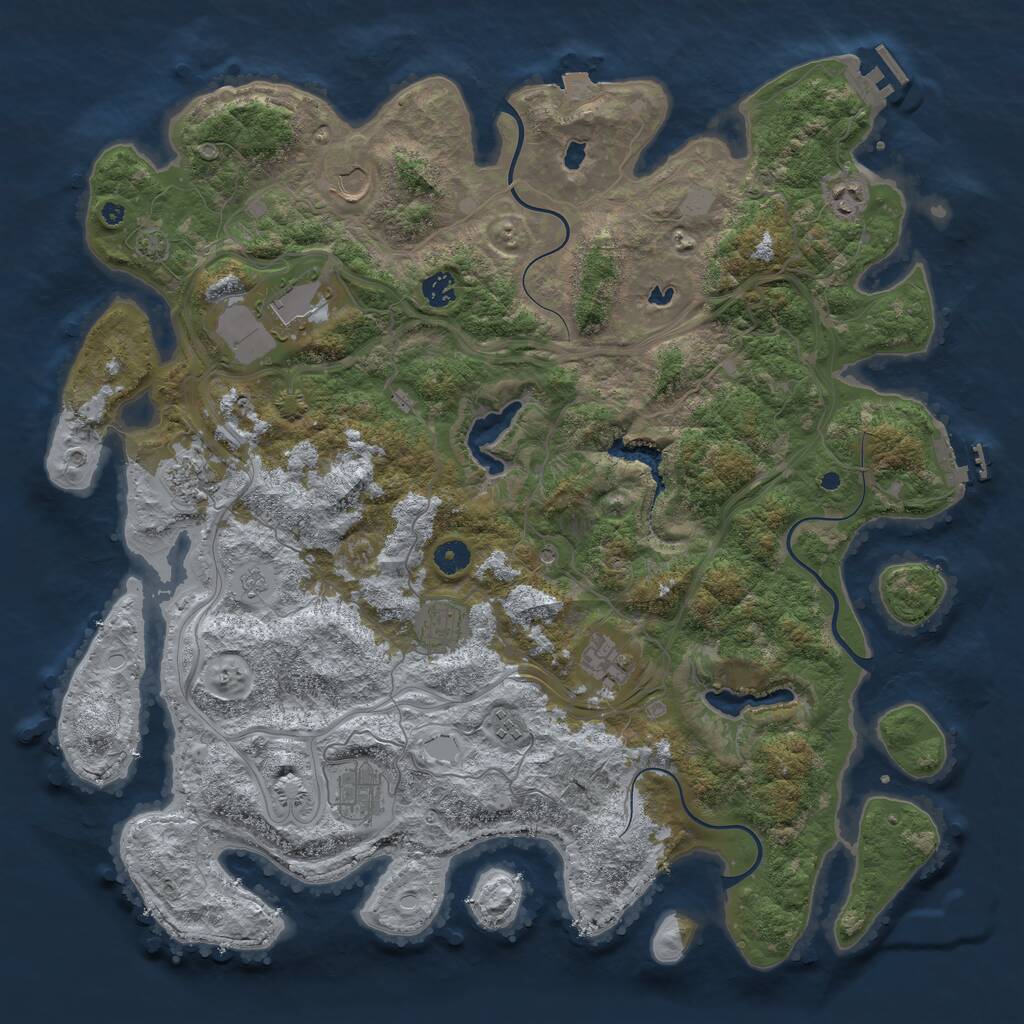 Rust Map: Procedural Map, Size: 4500, Seed: 306133397, 15 Monuments