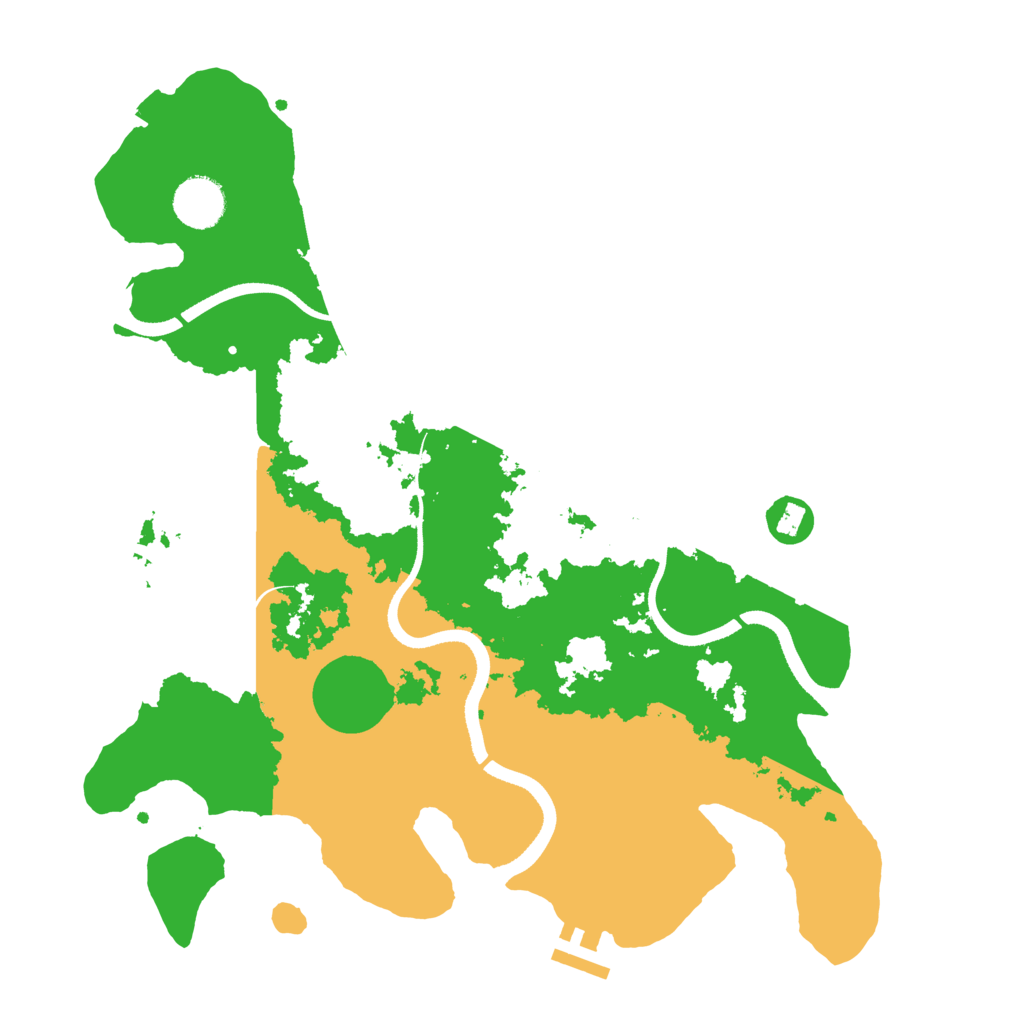 Biome Rust Map: Procedural Map, Size: 3500, Seed: 175716557