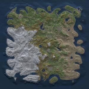 Thumbnail Rust Map: Procedural Map, Size: 4500, Seed: 1085680397, 17 Monuments