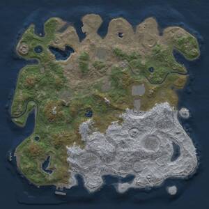 Thumbnail Rust Map: Procedural Map, Size: 4000, Seed: 1767574664, 16 Monuments
